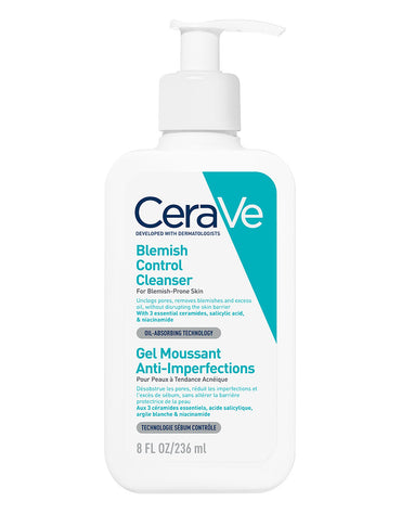 CeraVe Blemish Control Face Cleanser with 2 percent Salicylic Acid & Niacinamide for Blemish-Prone Skin 236ml