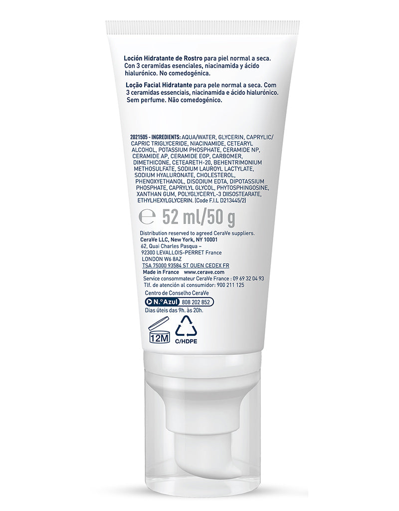 CeraVe PM Facial Moisturising Lotion with Ceramides for Normal to Dry Skin 52ml