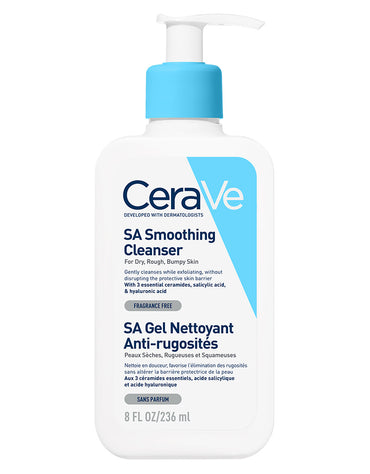 CeraVe SA Smoothing Cleanser with Salicylic Acid for Dry, Rough & Bumpy Skin 236ml